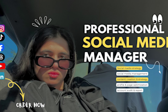 be your social media marketing manager and growth expert