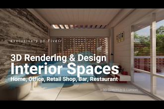 design and photorealistic render of your interior space