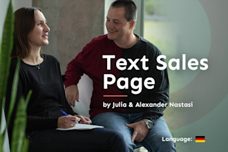 write your professional sales text for your business