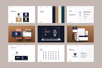 design logo, brand guidelines, brand style guides, and brand book
