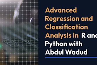 fit advance regression with r code in r studio and python notebook markdown