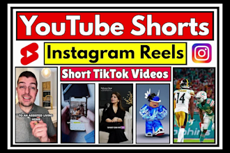 be youtube shorts editor, create instagram reels, do roblox tiktok video editing