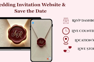 build a custom wedding invitation website, save the date, with rsvp