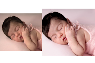 edit newborn photos with high end baby skin retouching