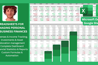 create spreadsheets to manage personal and business finances