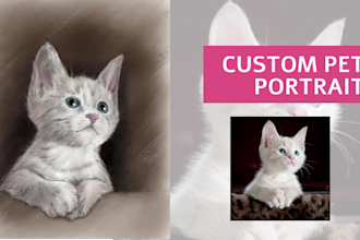draw a custom digital pet portrait