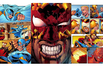 illustrate comic book art graphic novel superhero comic page panel cover artist