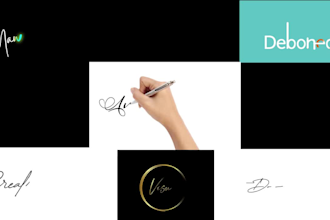 do create handwritten signature logo animation