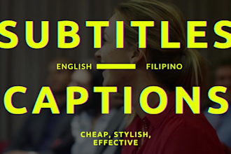 make stylish subtitles for english and filipino