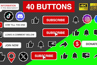 40 buttons for youtubers with sound