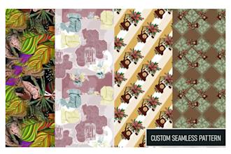 design custom seamless textile and surface patterns