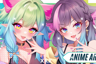 anime art for pfp, original character, anime character, fanart, manga, vtuber