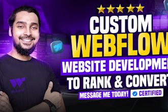 do custome webflow website  from figma to webflow as webflow expert