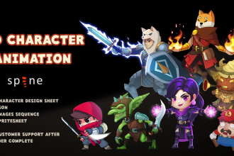 create smooth 2d character animation in spine for your game