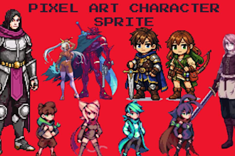 pixel art sprite 2d sprite sheet animation game asset rpg game pixel art