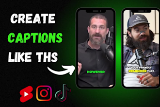 add subtitles or captions to your reels, tiktoks, or shorts