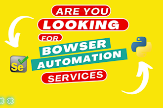 create python web automation bots and do browser automation using selenium
