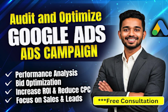 audit and optimize google ads adwords search ad PPC campaign for top performance