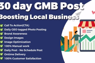 do 30 day gmb post with geo tag photo to boost local business rank