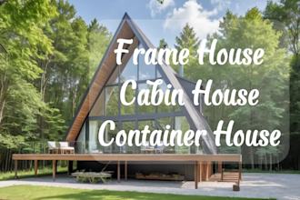 design tiny house, small house, frame house, cabin house, container house