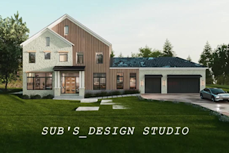 do interior and exterior design, 3d rendering walkthrough by sketchup,d5