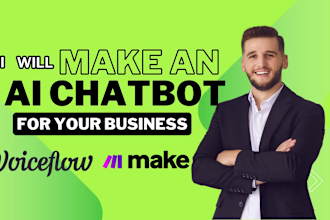 develop a custom chatbot using voiceflow and make