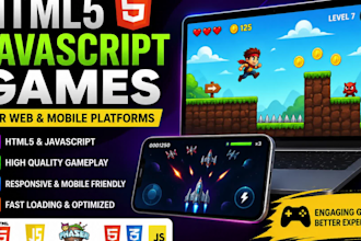 build responsive HTML5, javascript games for web and mobile platform