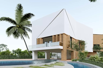 do sketchup 3d model with realistic architecture rendering
