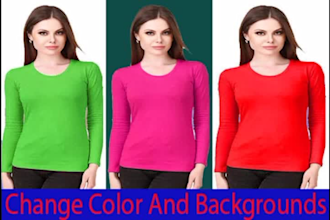 color correction or adjustment change replace background recolor product logo