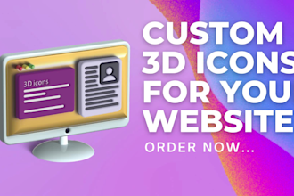 create custom unique 3d icons for your websites and apps