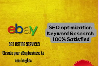 create an ebay etsy listing, SEO optimized ebay listing, product listing