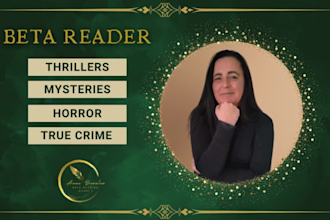beta read your thriller, horror, mystery or crime novel