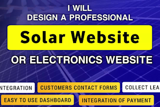 design a solar website , energy website, solar leads , solar energy website
