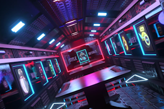 create 3d art gallery and your nft promo video