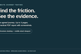 test your website journey and report reproducible bugs