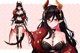 design and rig live2d vtuber model, 2d vtuber model, live2d model, vtuber model