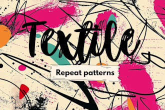 design seamless textile patterns, tech packs, illustrations