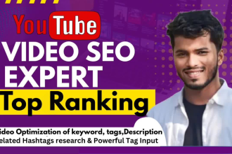 be youtube channel growth manager for video SEO and optimize