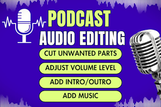 do podcast audio editing, podcast mixing, and mastering