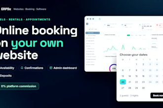 build an online booking system for hotels, rentals or appointments
