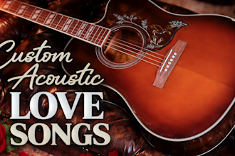 add acoustic soundscape with custom country music love songs