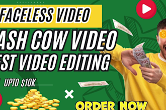 make top 10 faceless cash cow videos and manage youtube automation channel