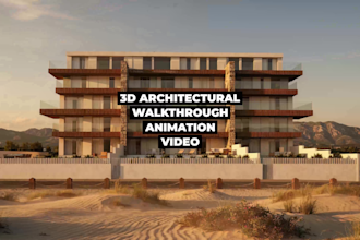 create architectural 3d walkthrough animation video