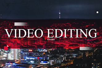 do attractive video editing and motion graphics of any type