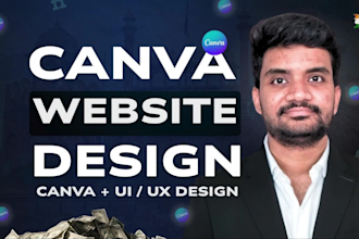 design a modern, responsive and editable website using canva