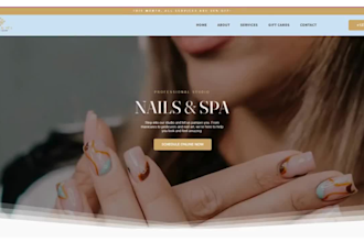 design wix nail salon website nail technician booking beauty salon website