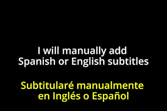 caption and or translate video in english or spanish