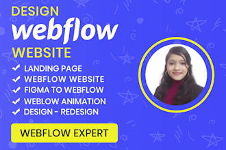 design webflow website, figma to webflow, webflow developer, webflow expert