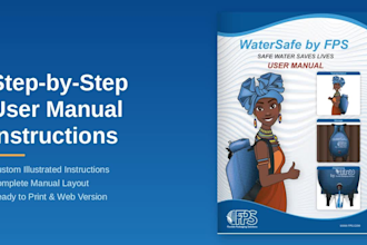 design step by step instruction manuals with custom illustrations