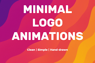 create a clean minimalist logo animation by hand